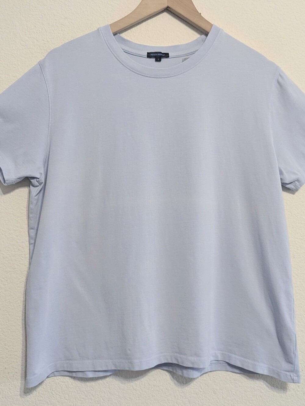 Patrick Assaraf Womens Short Sleeve Pima Cotton T-shirt Gray Size Large EUC